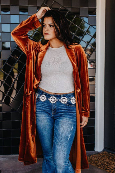 Ride For The Brand Darlin' Cream Floral Concho Link Belt Plus Size