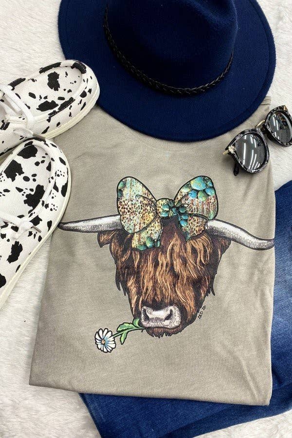 Western Highland Cow Graphic Tee