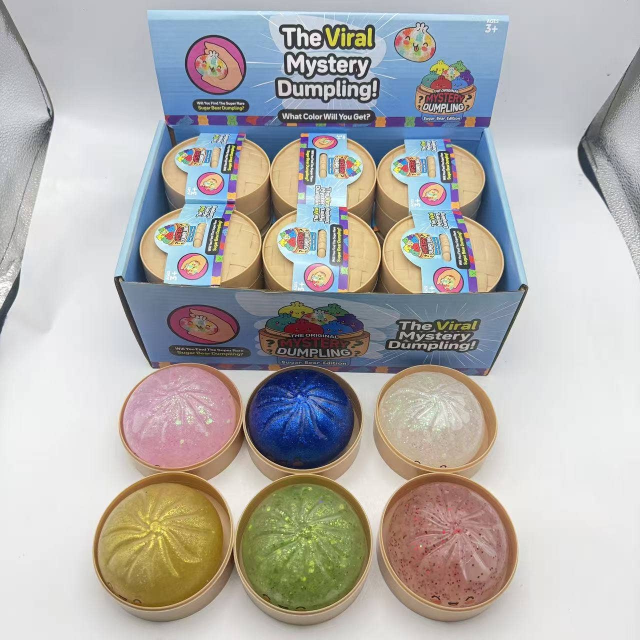 Glitter Dumpling Shape Squishy Stress Relief Toy