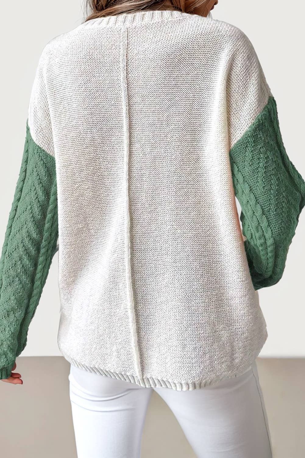 Colorblock Detail Pocket Sweater