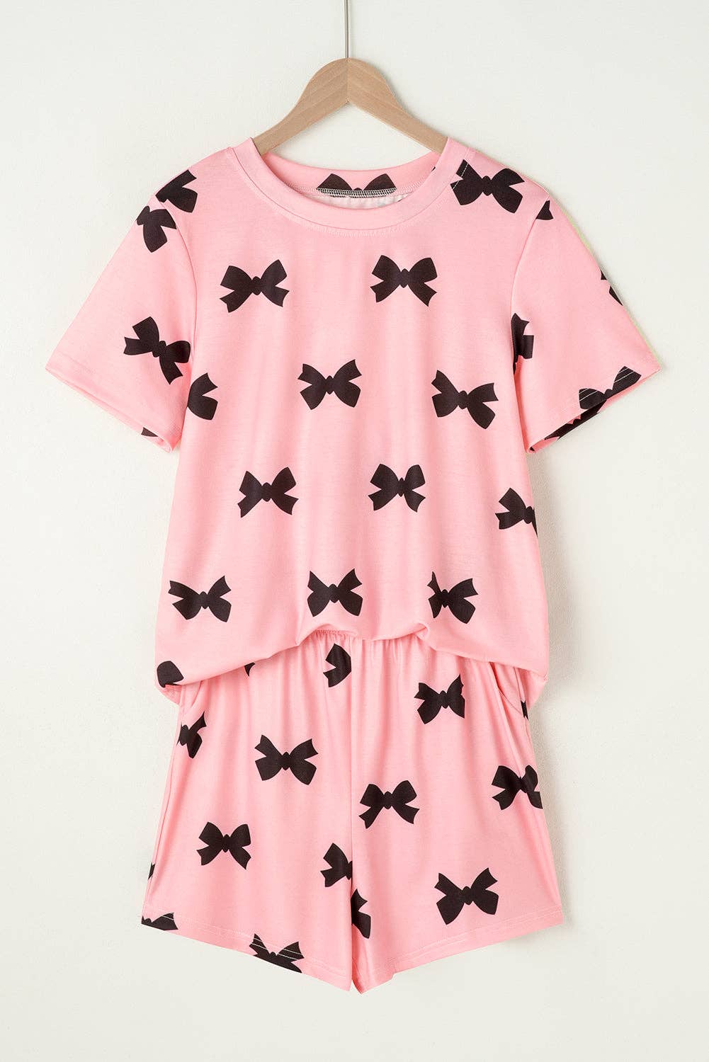 Bow Top And Shorts Lounge Set