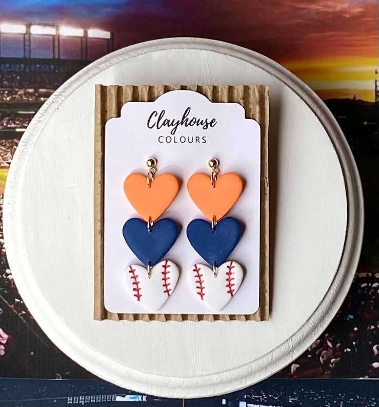 Astros Baseball Earrings