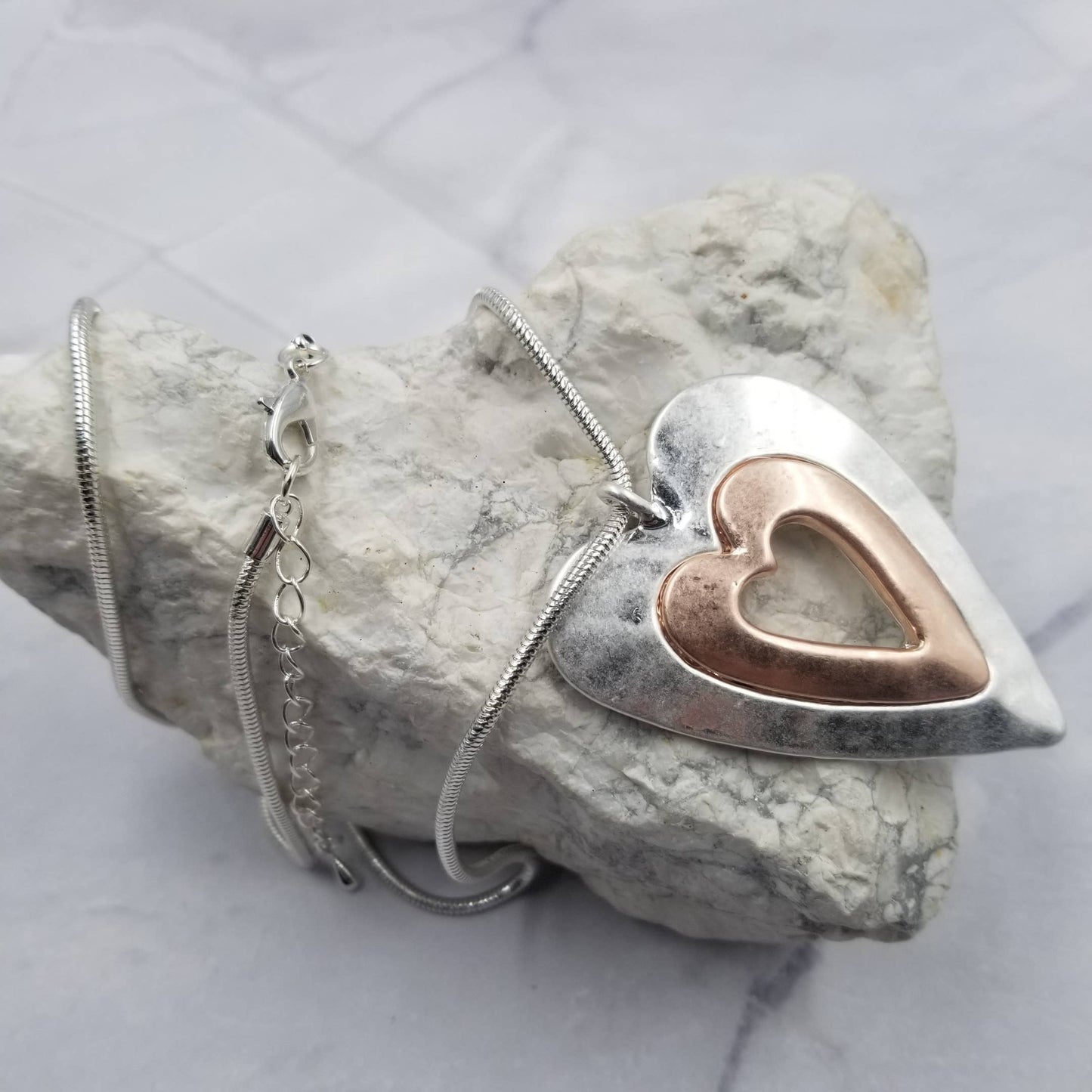 Valentine's Day Tall Heart Necklace