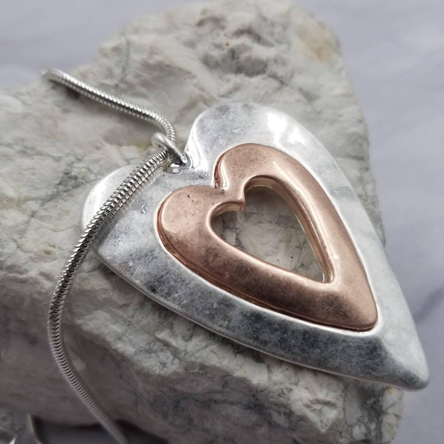 Valentine's Day Tall Heart Necklace