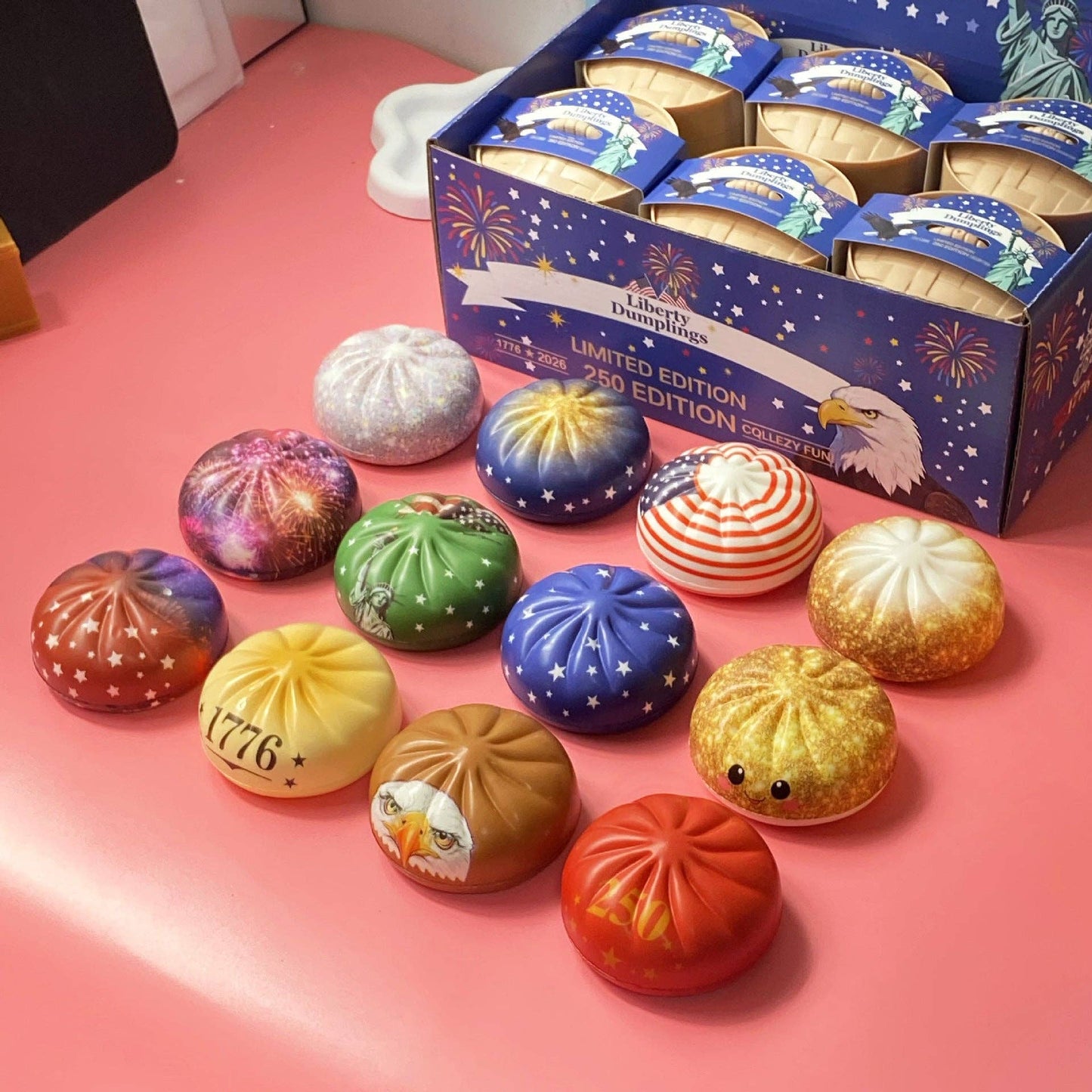 Dumpling Shape Squishy USA Theme