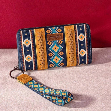 Wrangler Southwestern Art Print Wallet - Mustard