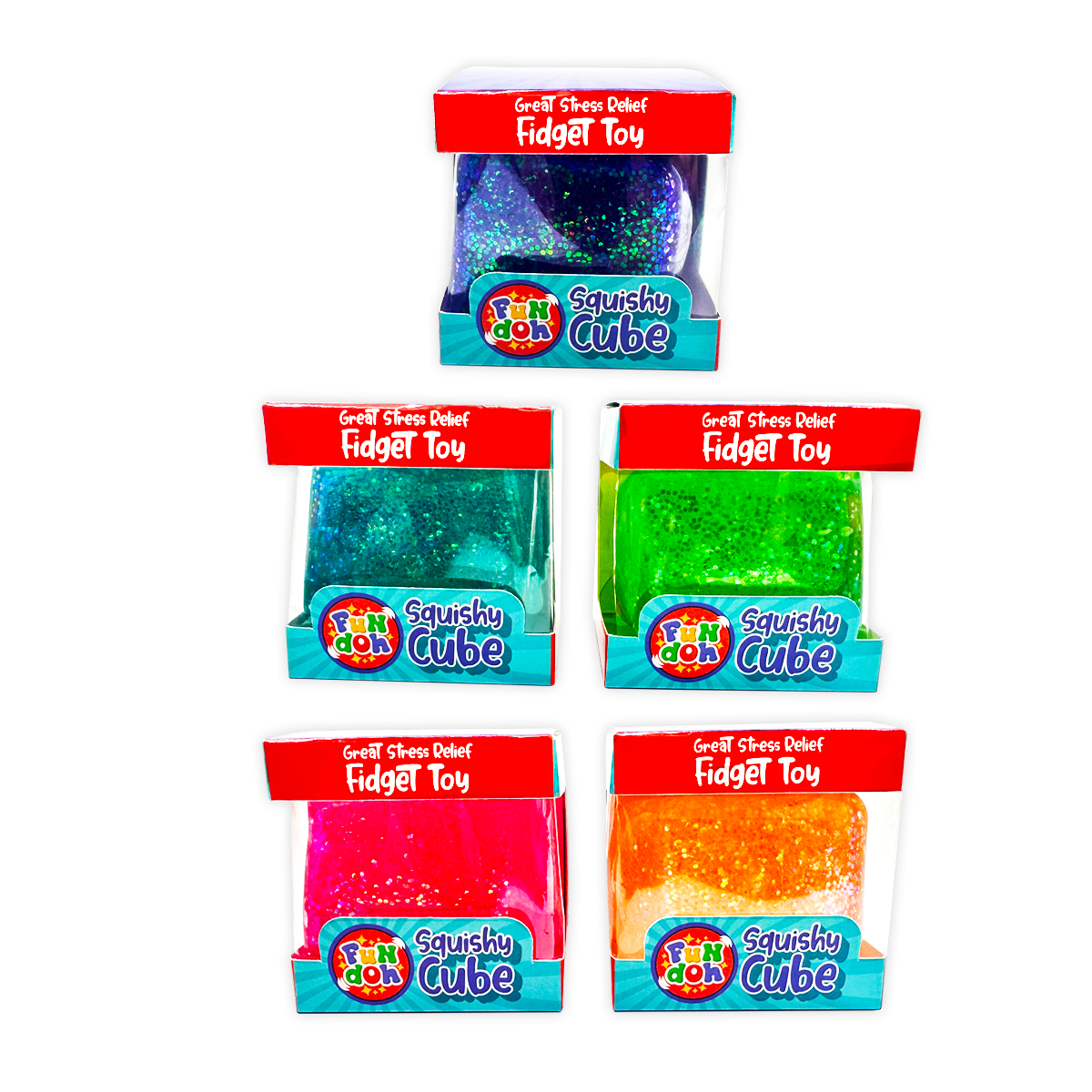 Fun Doh Squish & Squeeze Sparkle Cube