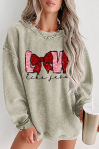 LOVE Like Jesus Crew Neck Knit Sweatshirt