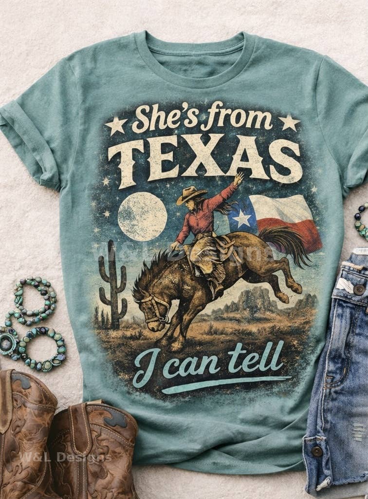 She's From a Texas I Can Tell Exclusive Graphic Tee