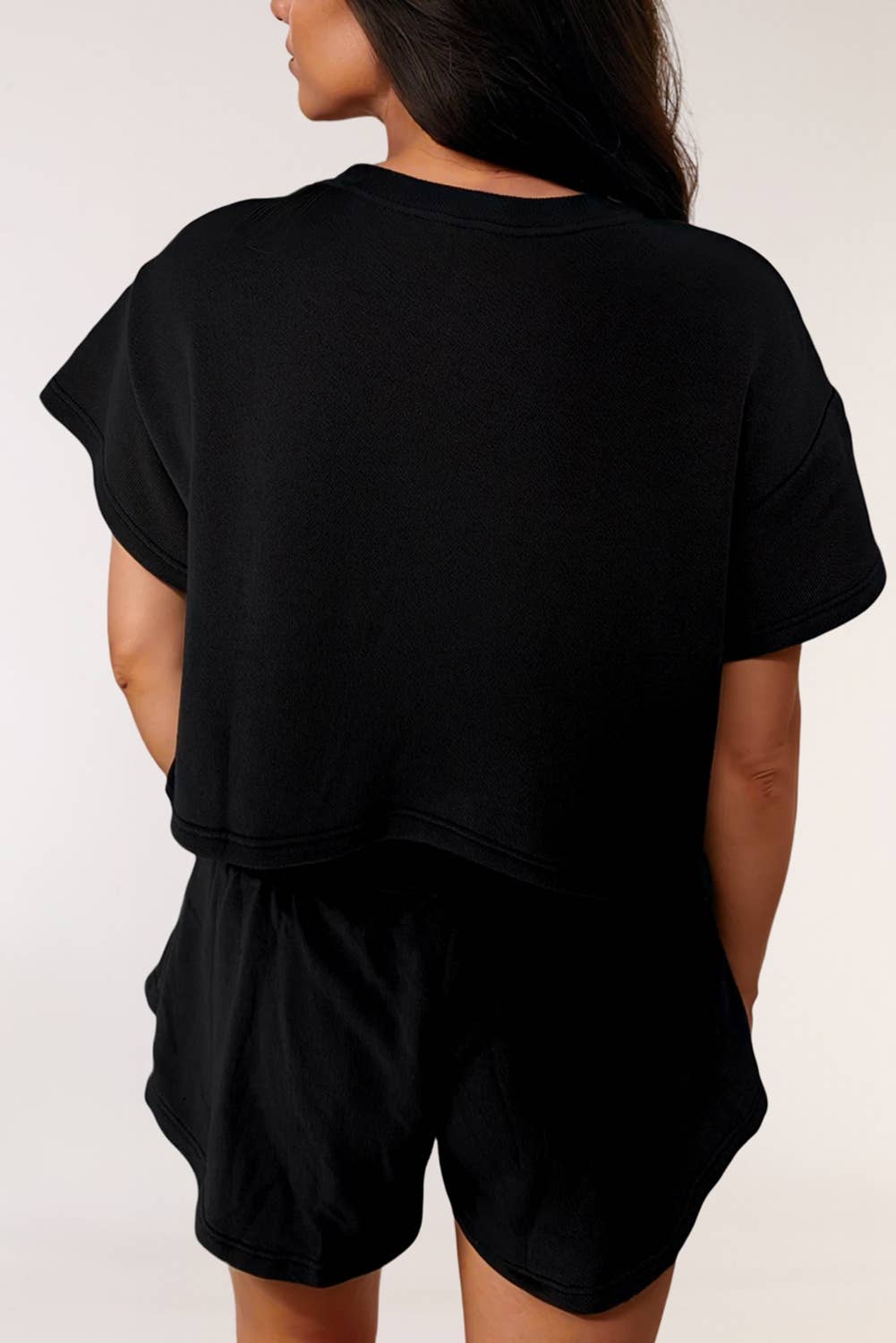 Baseball Print Cropped Tee and Ruffle High Waist Skort Set