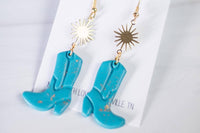 Cowboy Boots Dangle Earrings
