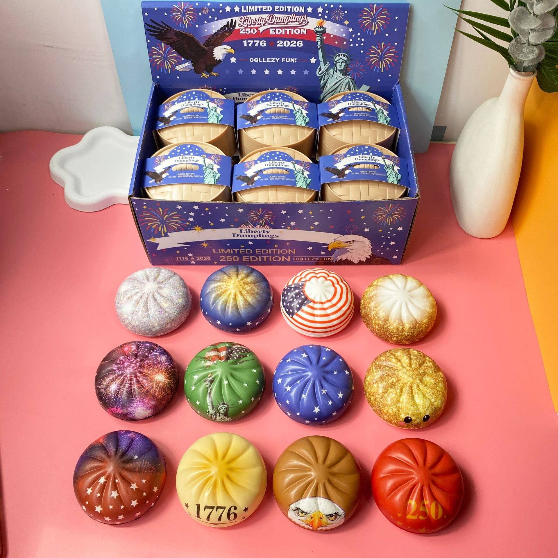 Dumpling Shape Squishy USA Theme