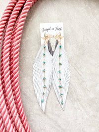 Leather Shoulder Dusters | White