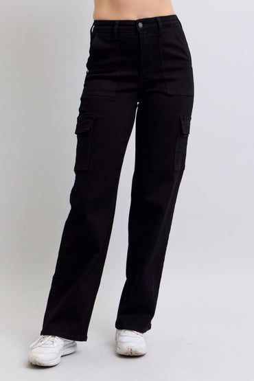 Cargo Wide-Leg Jeans