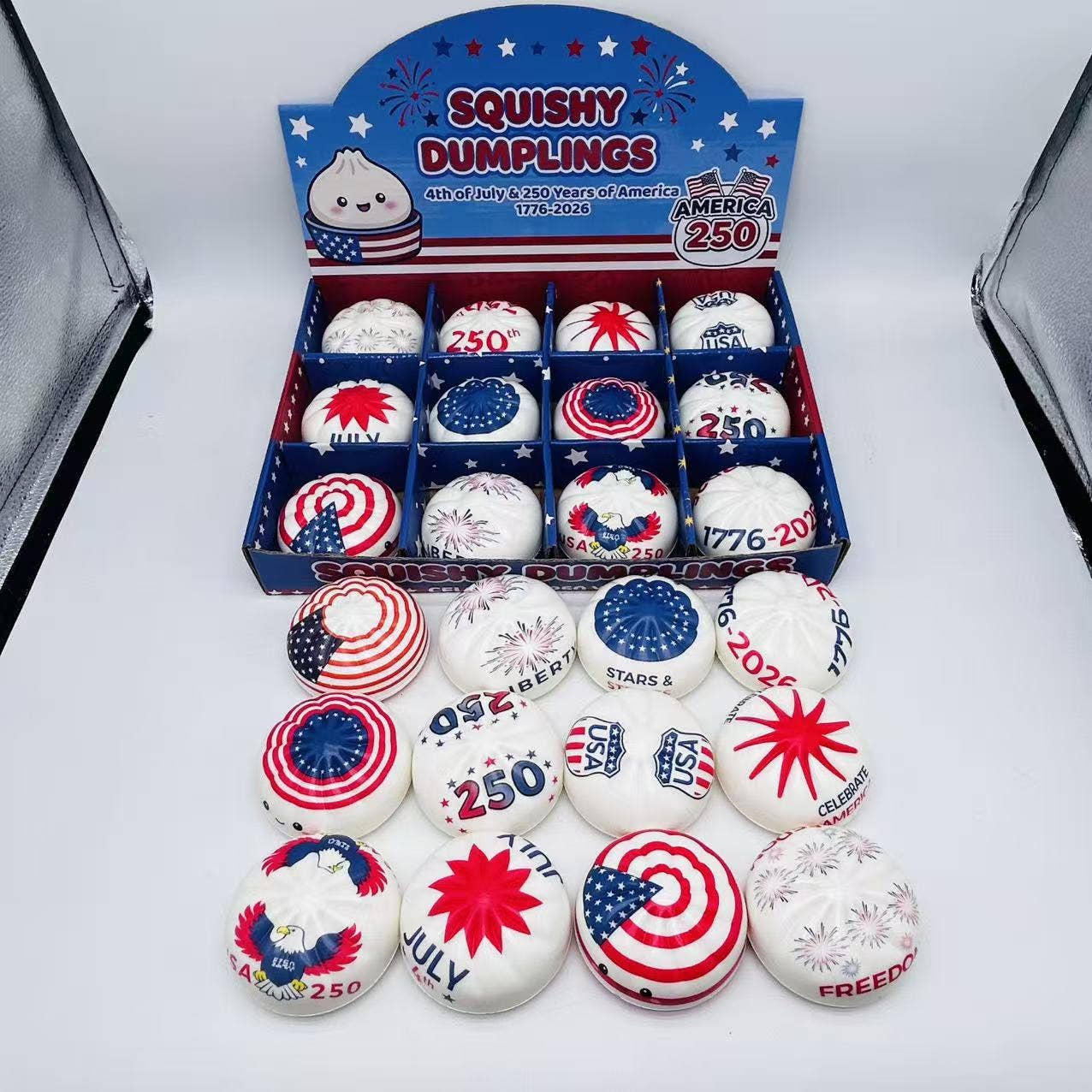Dumpling Shape Squishy USA Theme