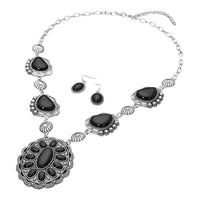 Bold Vintage Oval western Conch Pendant Statement Necklace