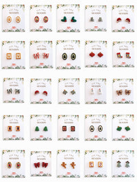 Christmas Studs - Classic Red Holiday Bow Stud Earrings