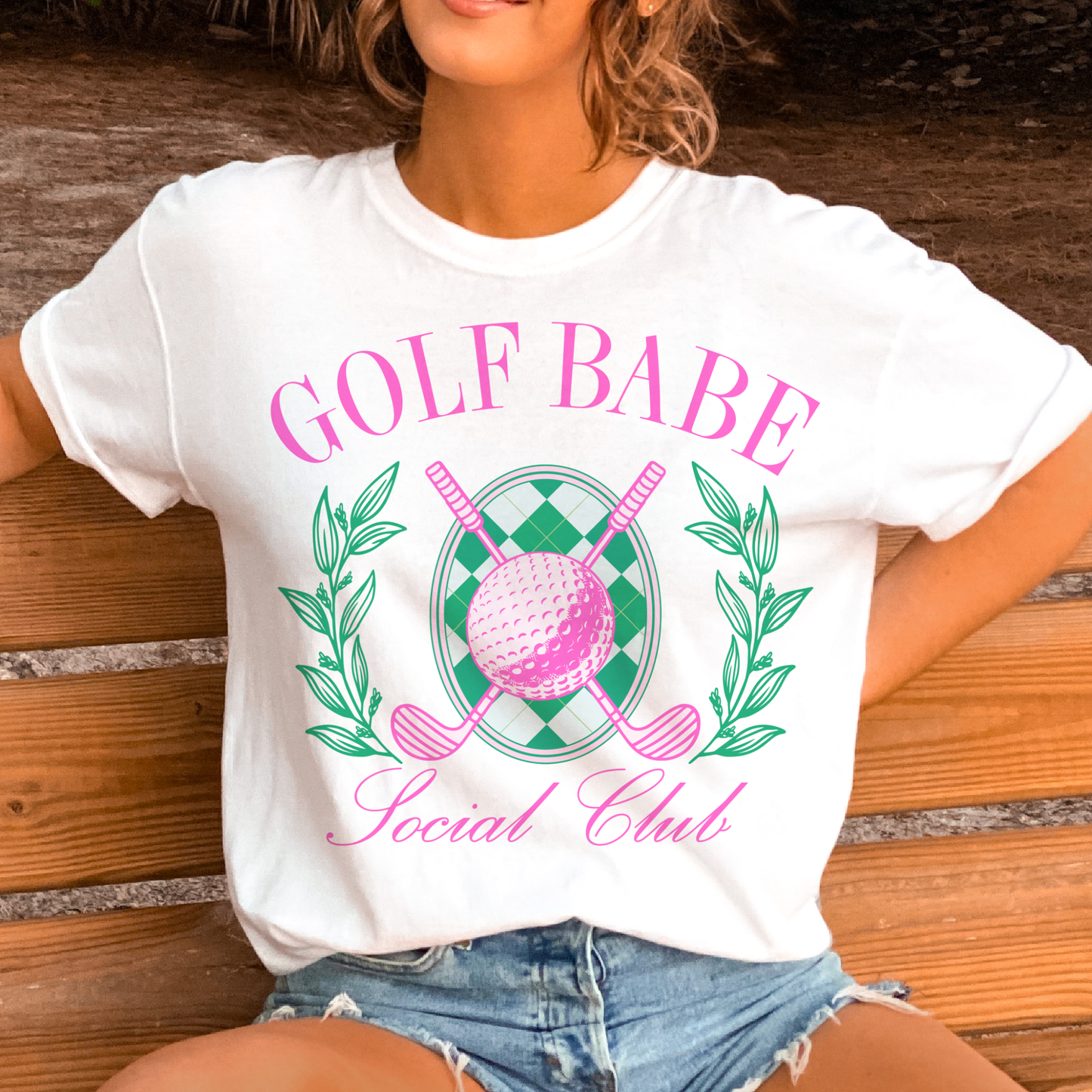 Golf Babe Pink Social Club Country Graphic Tee