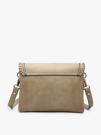 Sloane Flapover Crossbody w/ Whipstitch and Tassel | M1802A