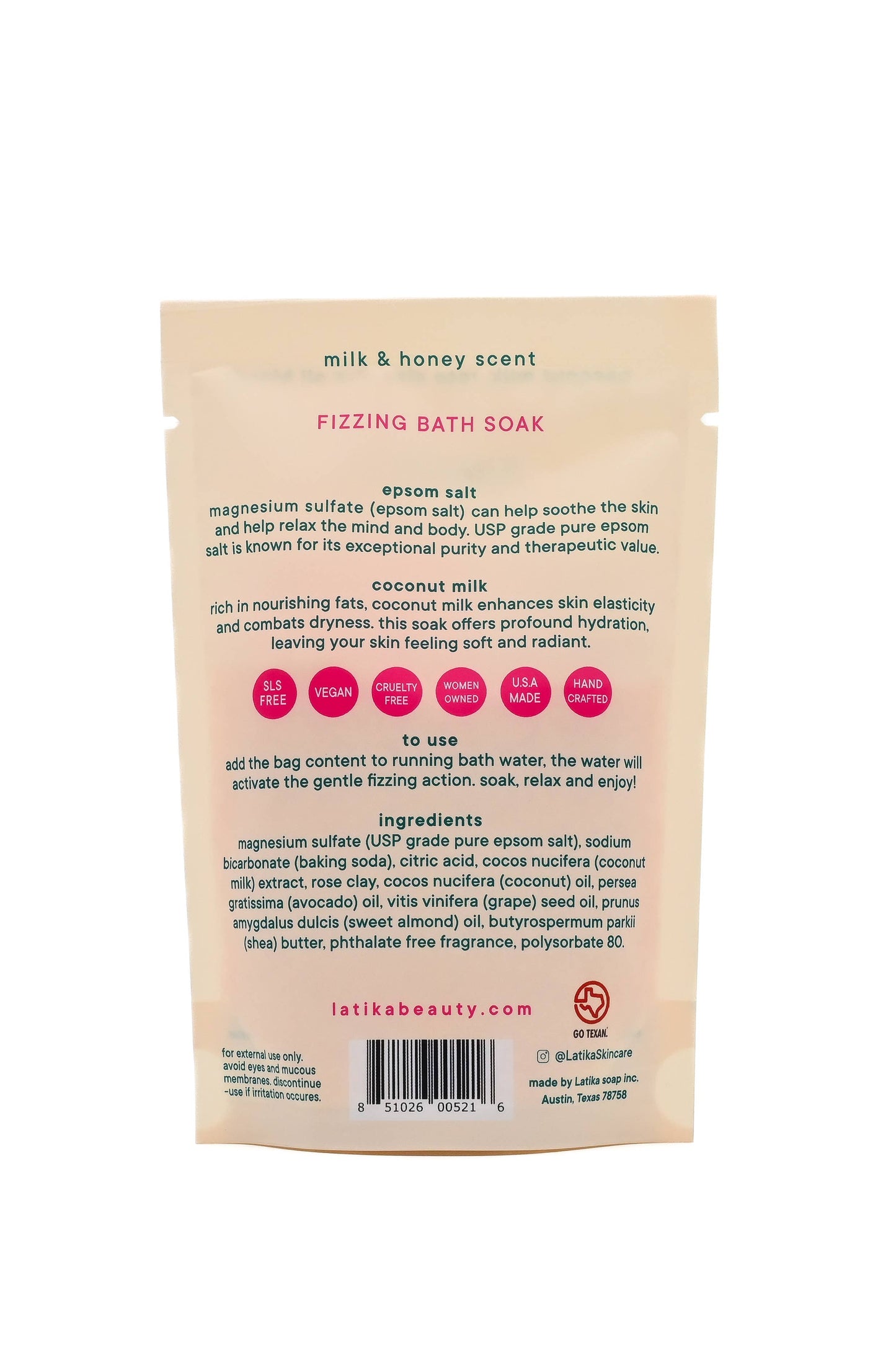 I LOVE ME -  Fizzing Epsom Bath Soak