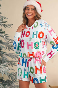 Ho Ho Ho Christmas Graphic 2pcs Lounge Set