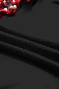 Plaid Pearl Ruffle Short Sleeve Blouse