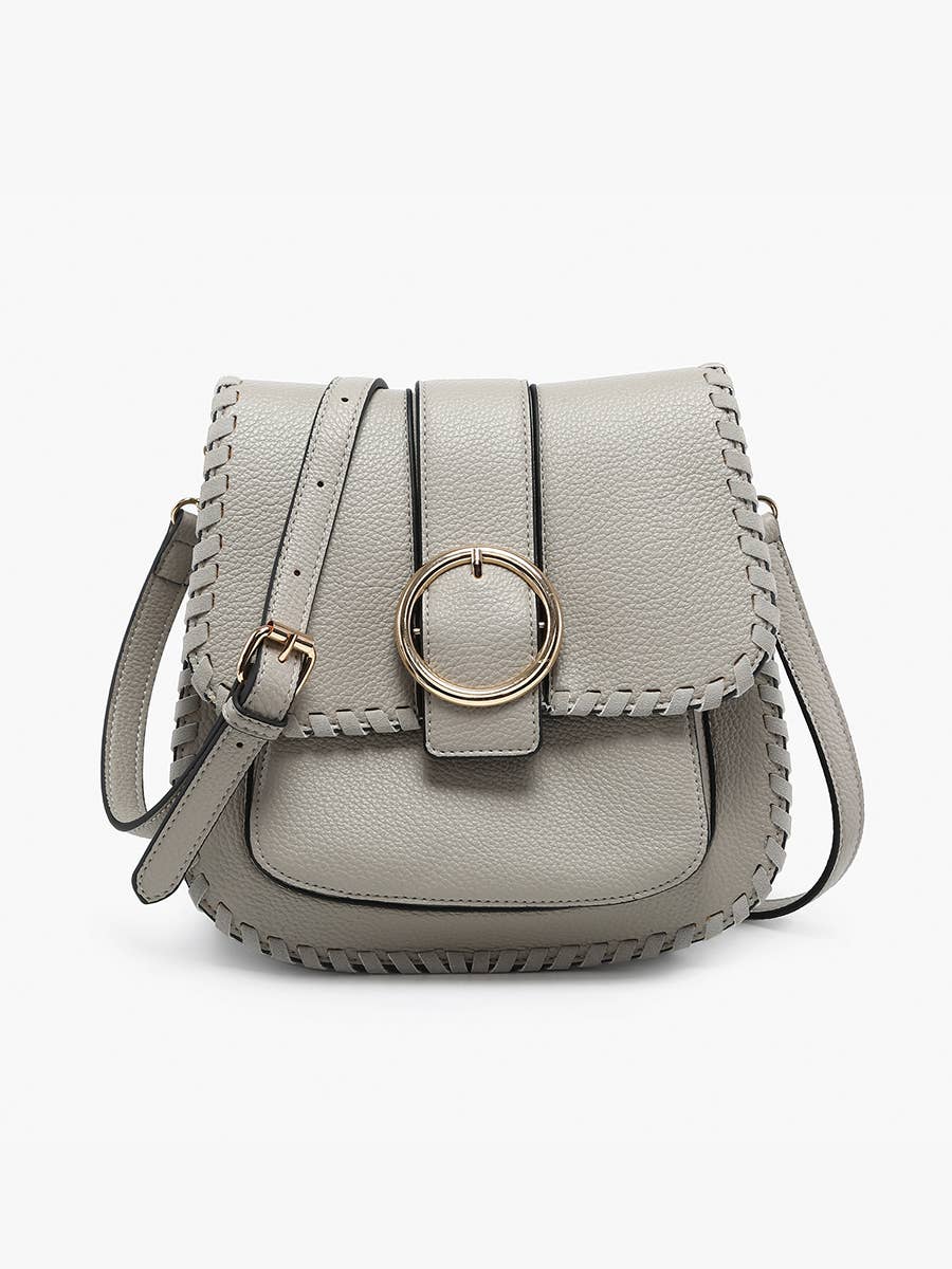 Sandra Buckle Flapover Crossbody Bag | M2618