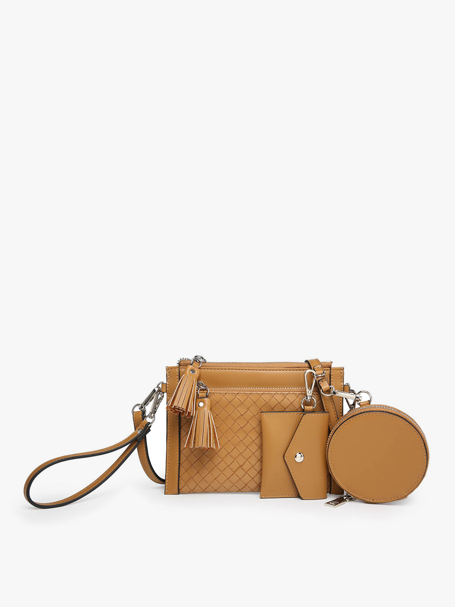 Mirabel Woven Double Zip Crossbody/Wallet