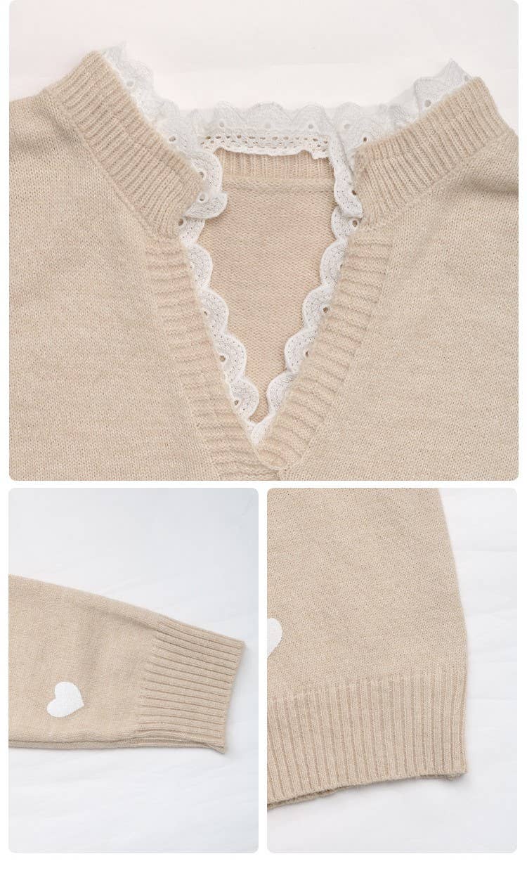 Valentine's Day V-Neck Love Sweater
