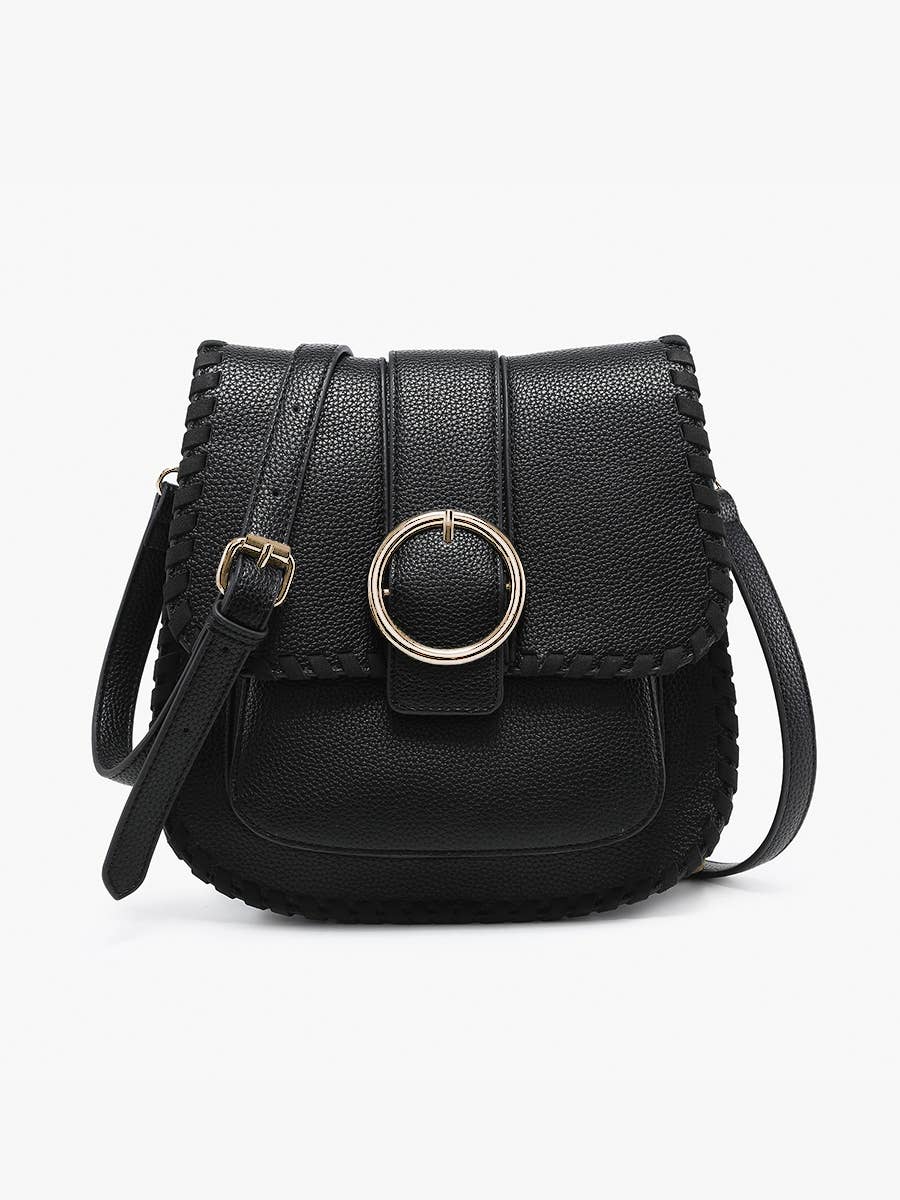 Sandra Buckle Flapover Crossbody Bag | M2618