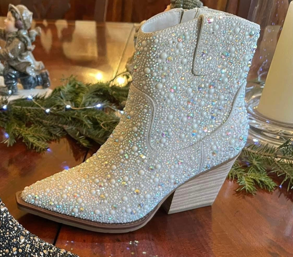 Kady Pearl Boots - Silver