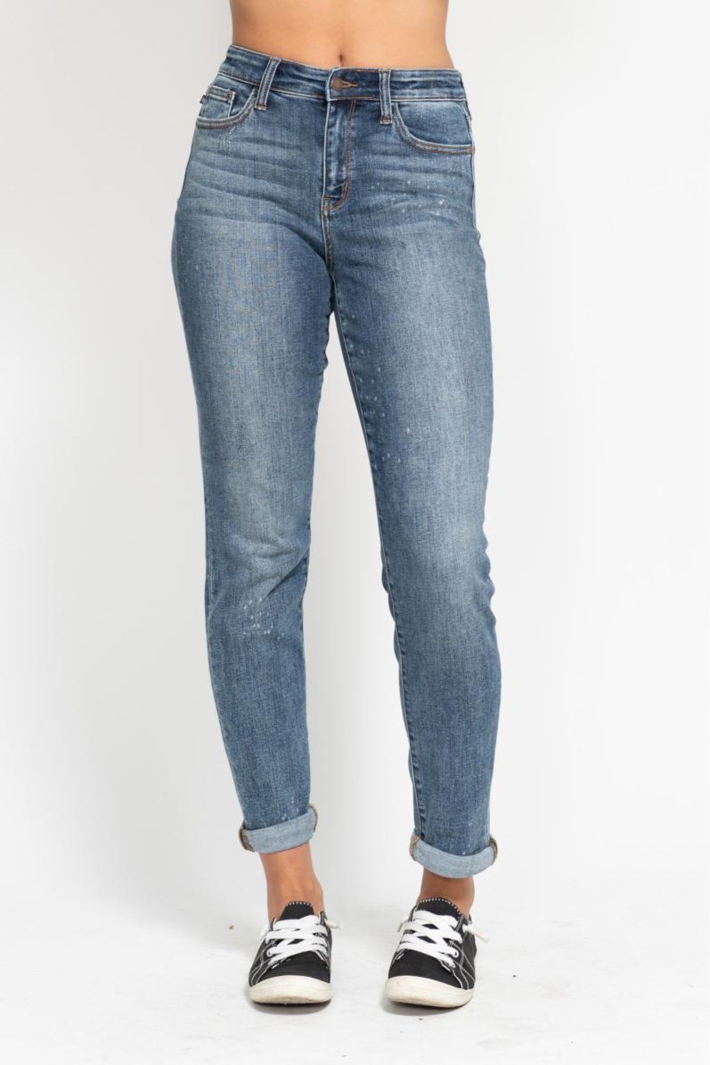 Hi-Rise Bleach Splash Jean