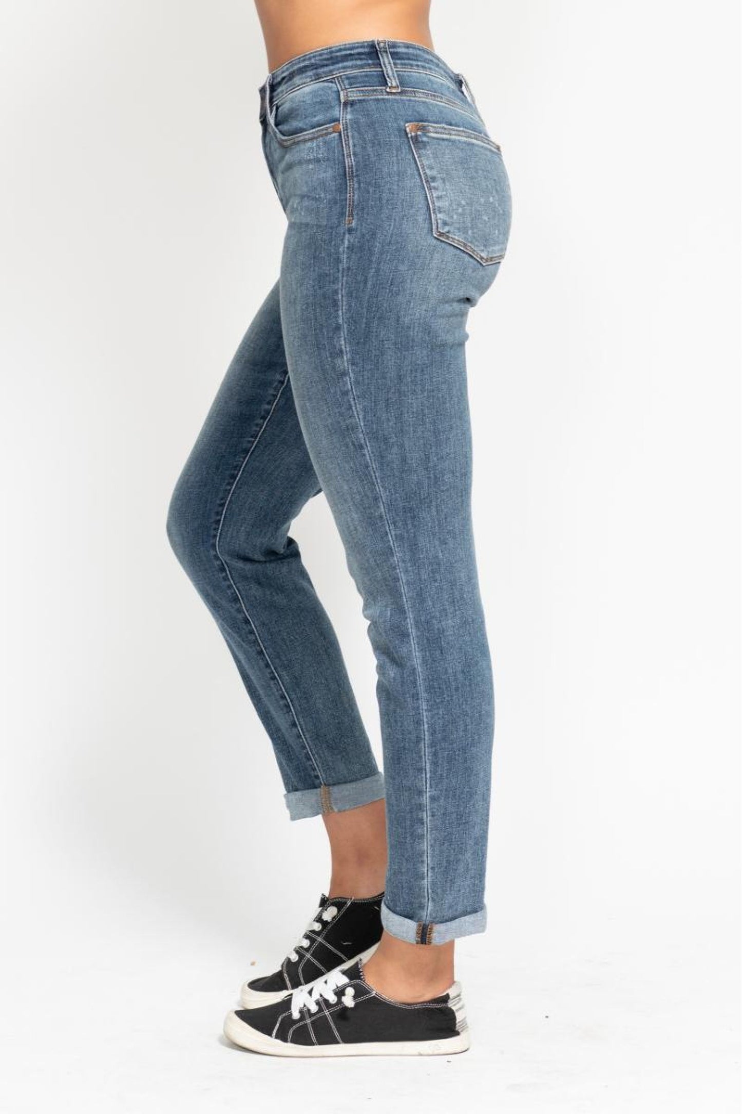 Hi-Rise Bleach Splash Jean