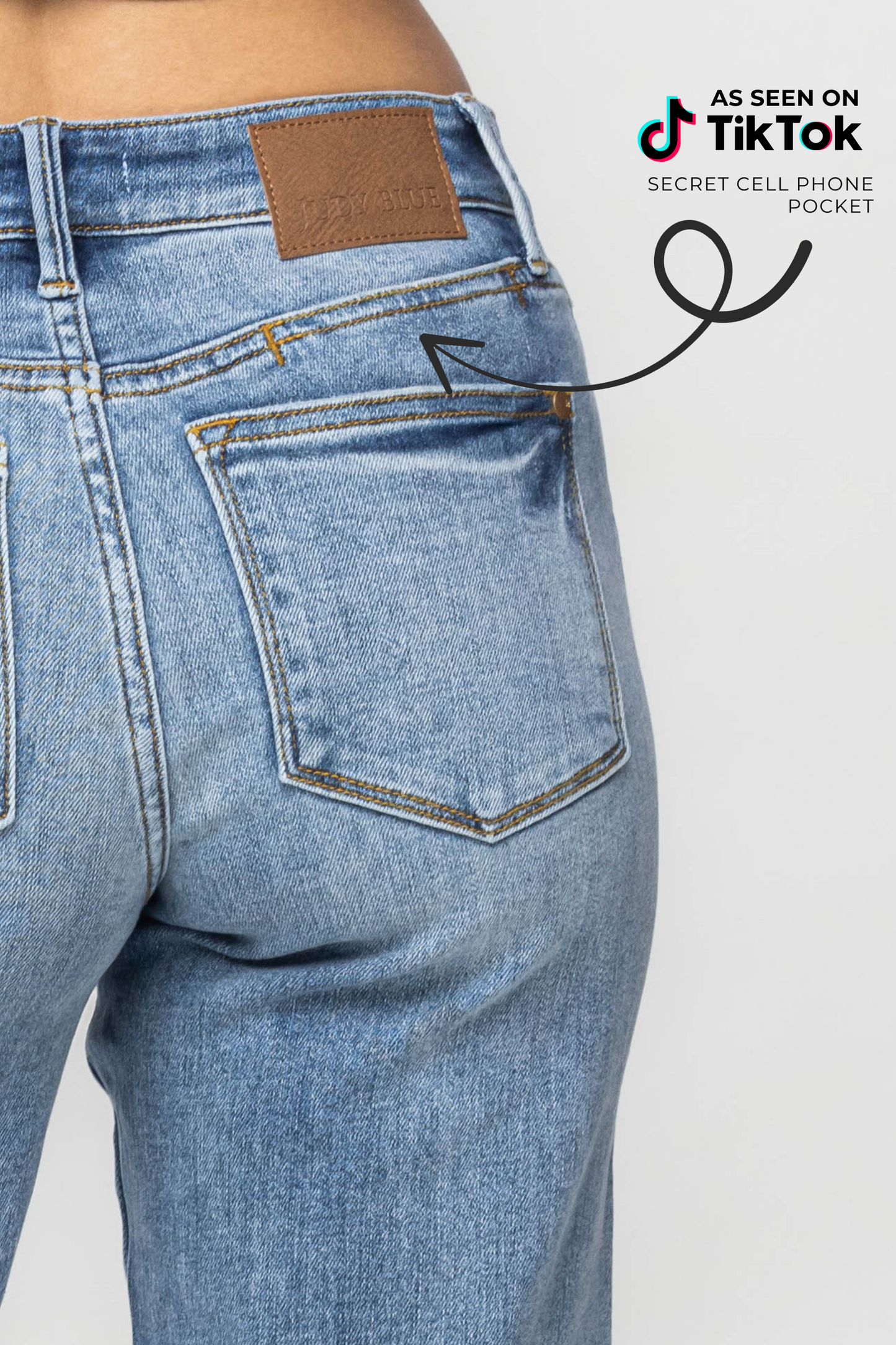 Cell Phone Pocket Dad Jeans