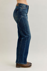 Straight Western Seam Detail Jeans
