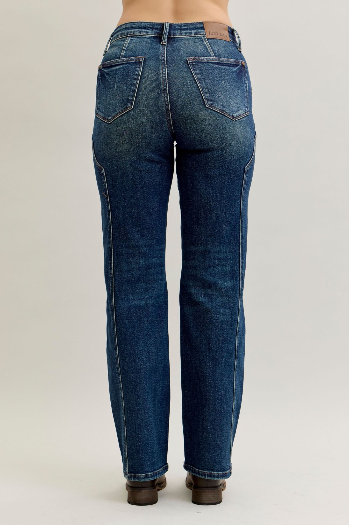 Straight Western Seam Detail Jeans