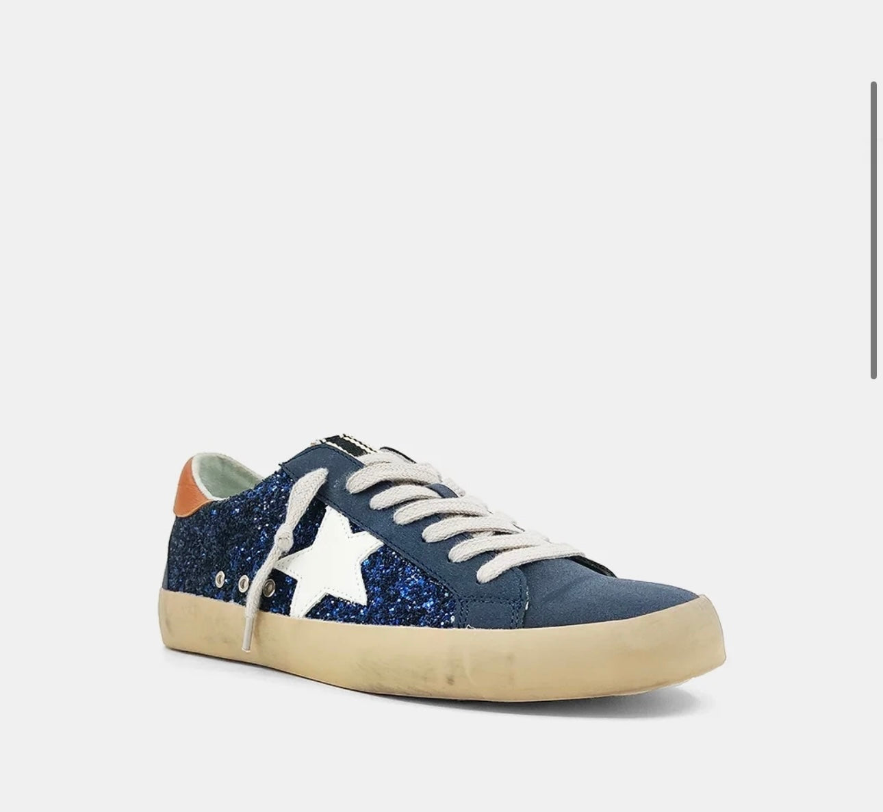 Paula Navy Glitter Sneaker