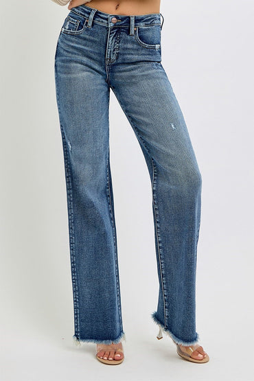 Tummy Control High Rise Straight Jeans