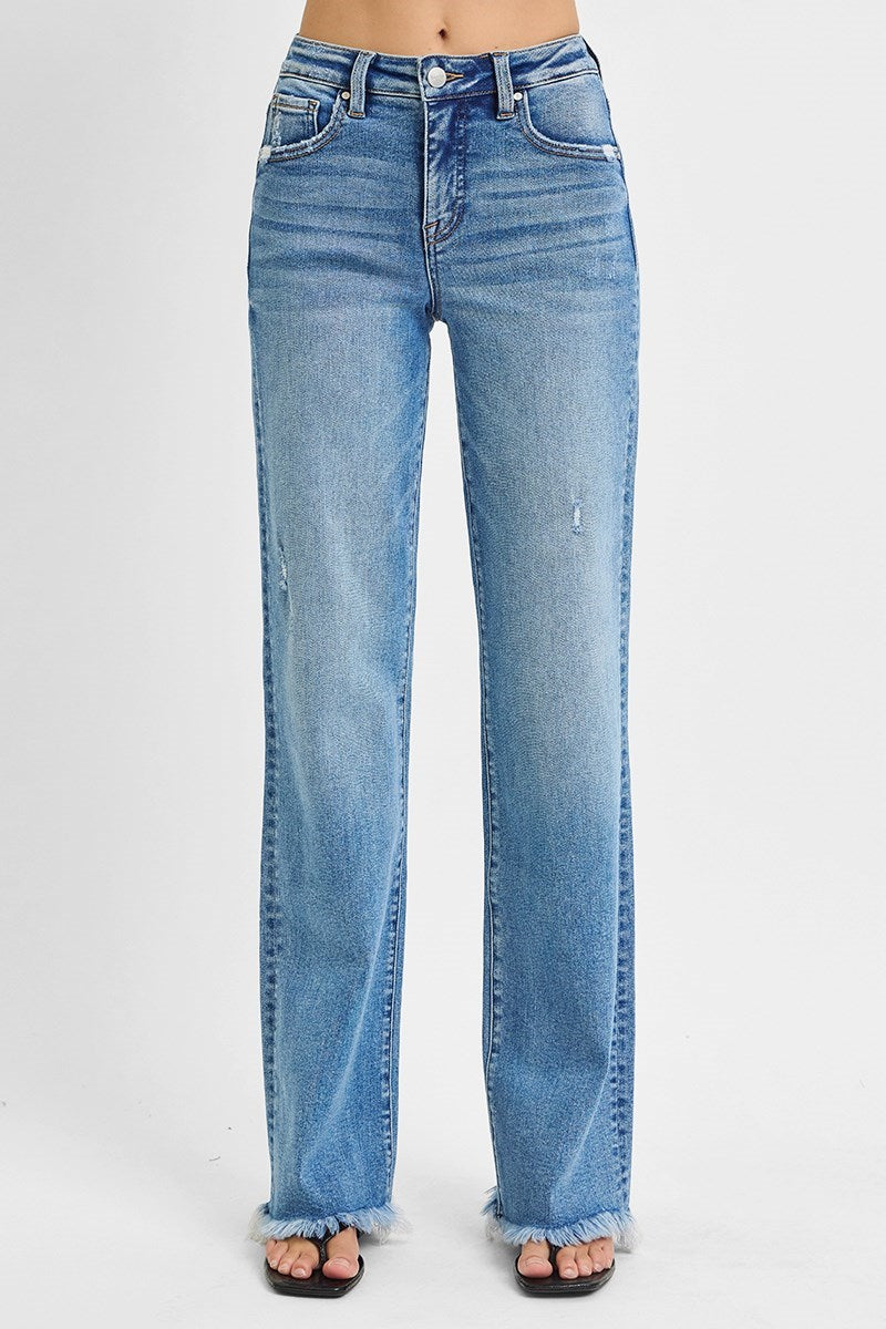 Risen Tummy Control Straight Jeans