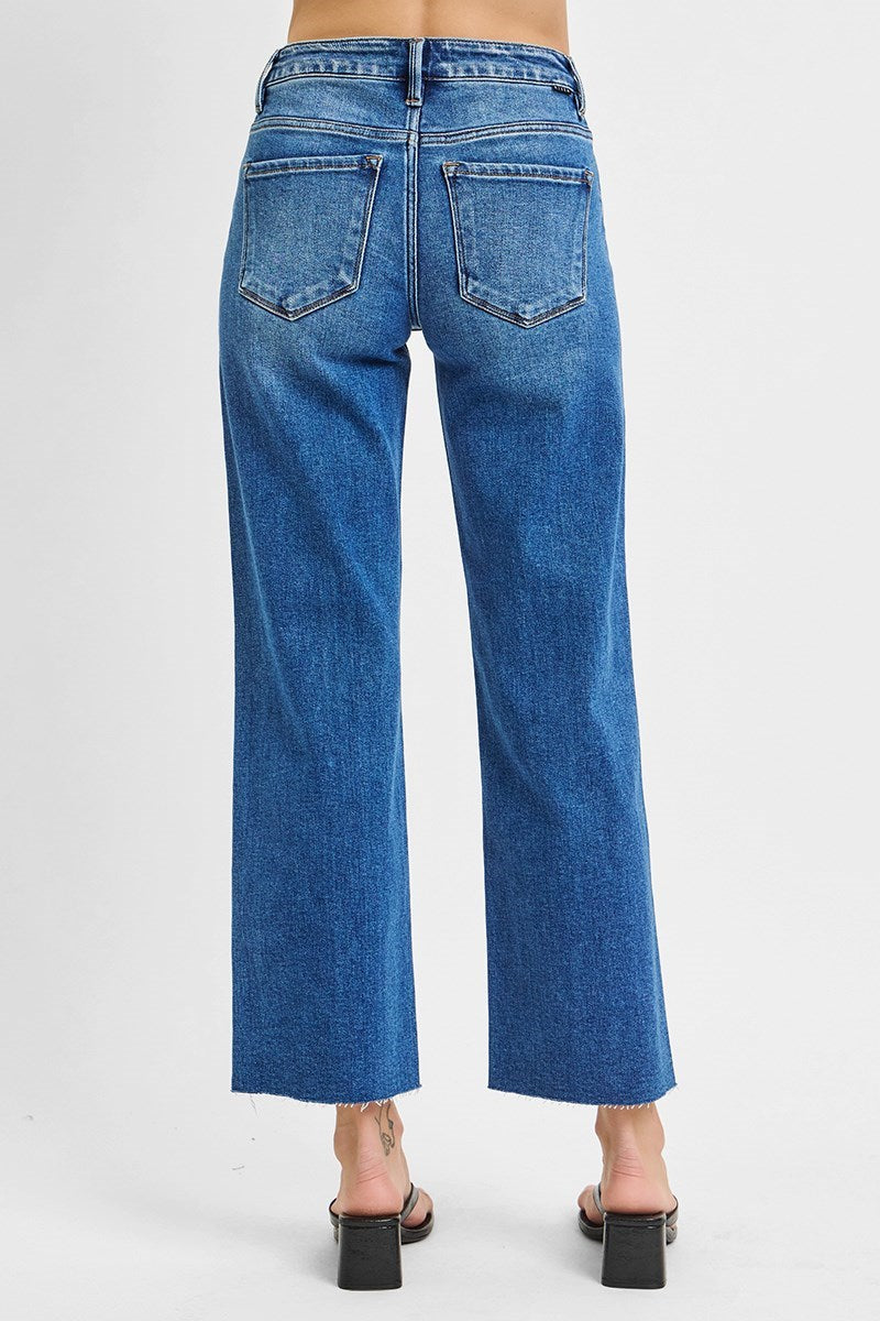 Crop Wide Cut Hem Jeans