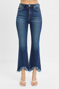 Cropped Fray Hem Jeans