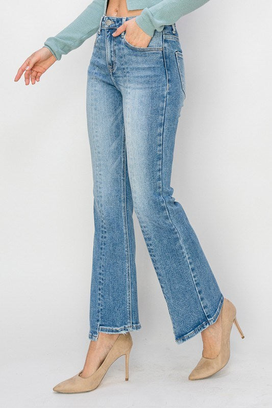 High Rise Ankle Flare Jeans