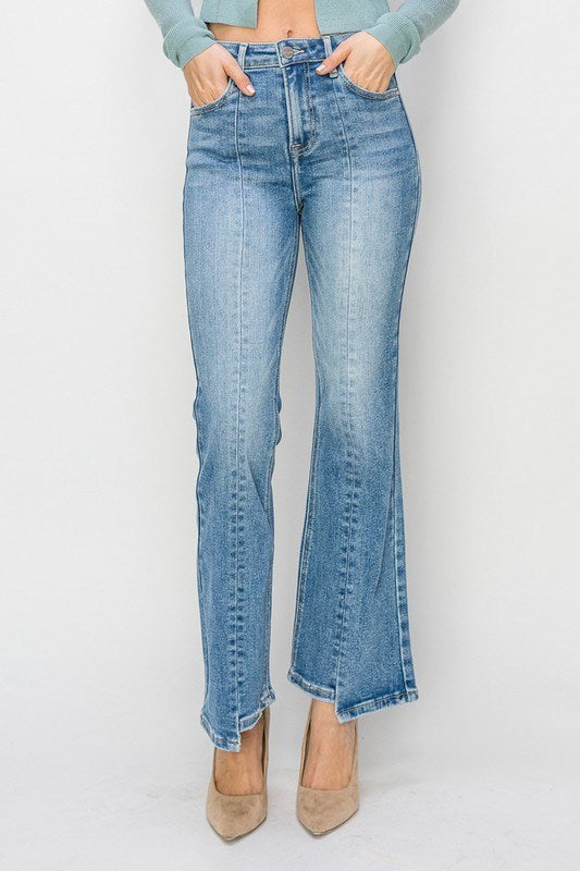 High Rise Ankle Flare Jeans