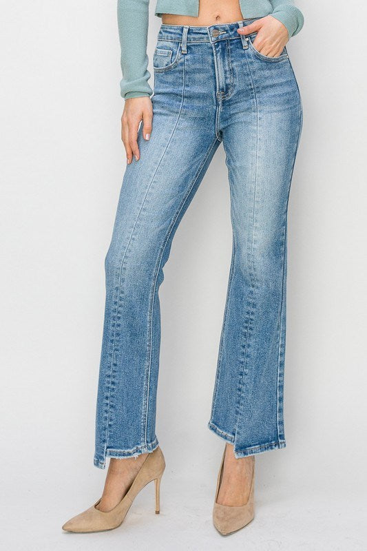 High Rise Ankle Flare Jeans