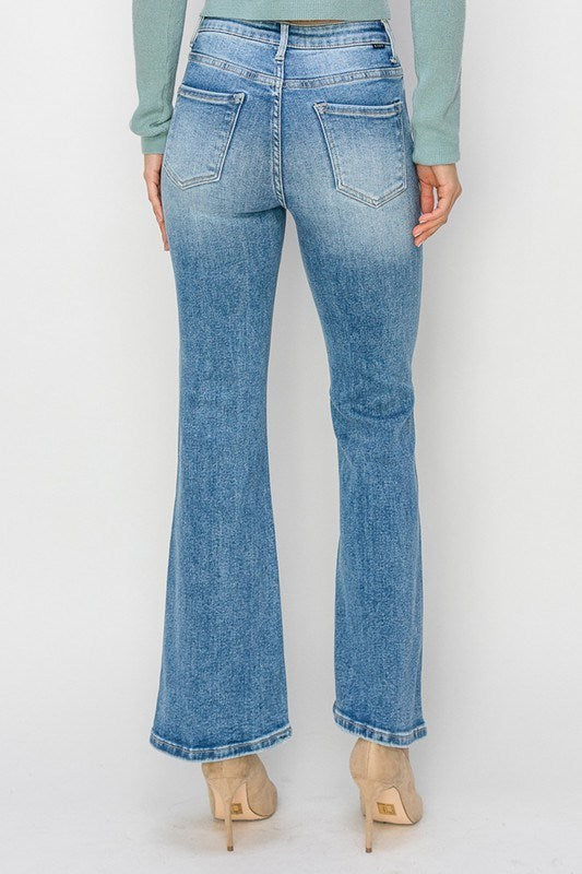 High Rise Ankle Flare Jeans