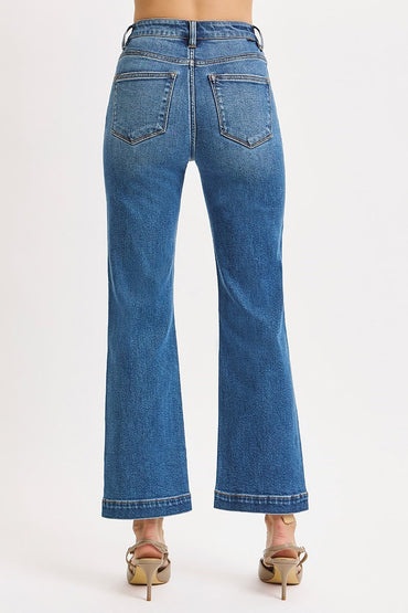 High Rise Crop Wide Leg Jean