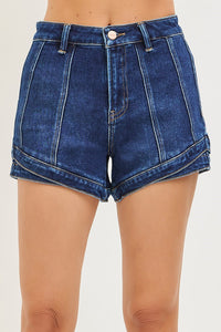 High Rise Layered Hem Shorts