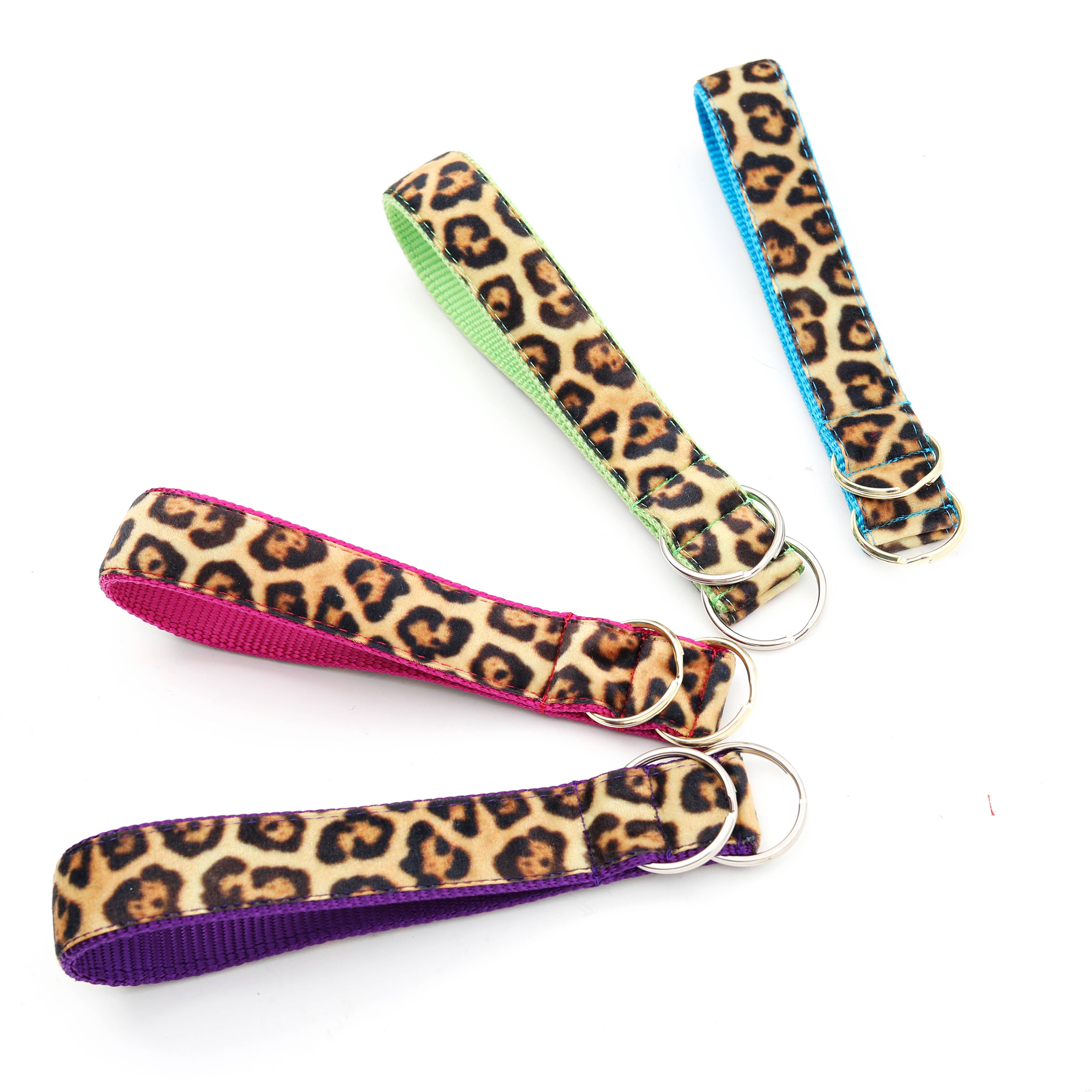 Leopard Velvet Key Fobs