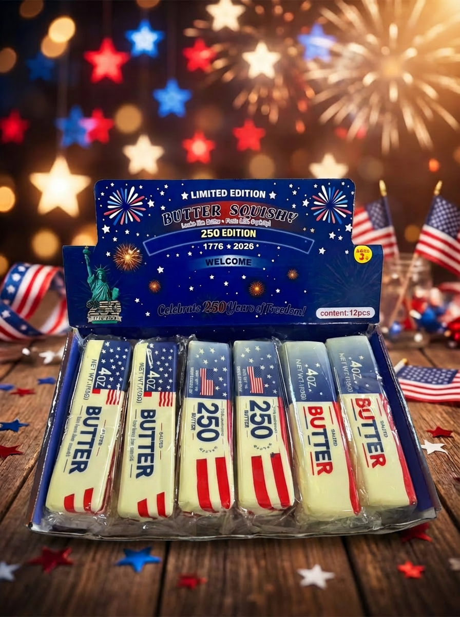 Butter Squishy USA Theme Stress Relief Toy