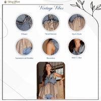 Distressed Boho Western Denim W/Ruffles Sleeveless Tunic Top